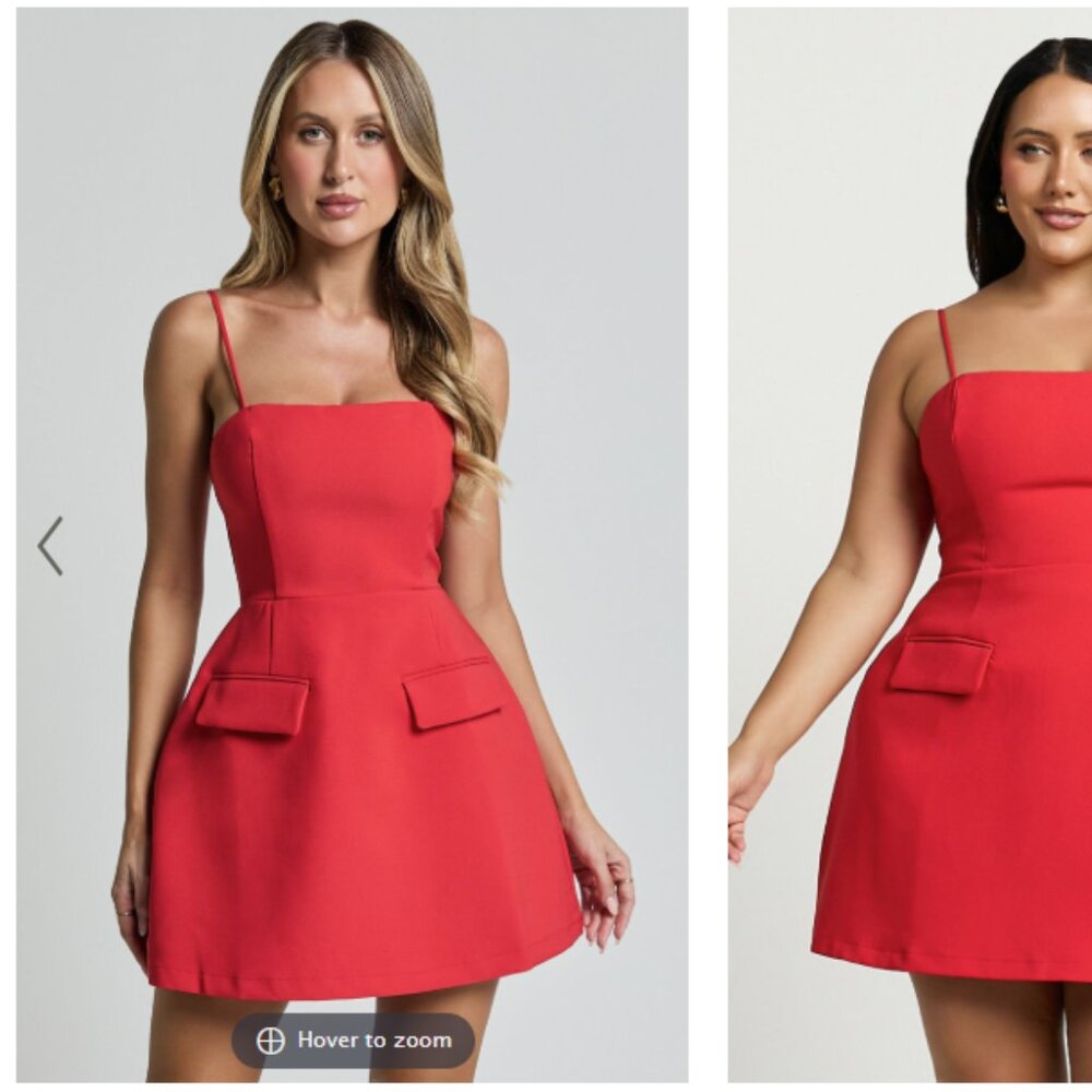 Showpo Katia Mini Dress - Strappy Corset A Line Dress in Red